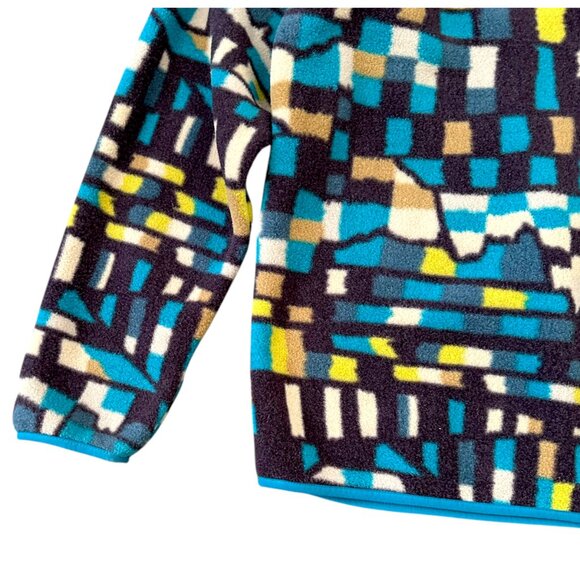 Patagonia Mens Synchilla Snap T Fleece Fitz Roy Patchwork Belay Blue L NEW NOWT - Picture 6 of 11